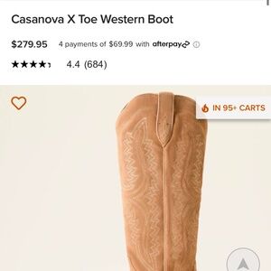 Ariat tall Casanova suede cowgirl boots